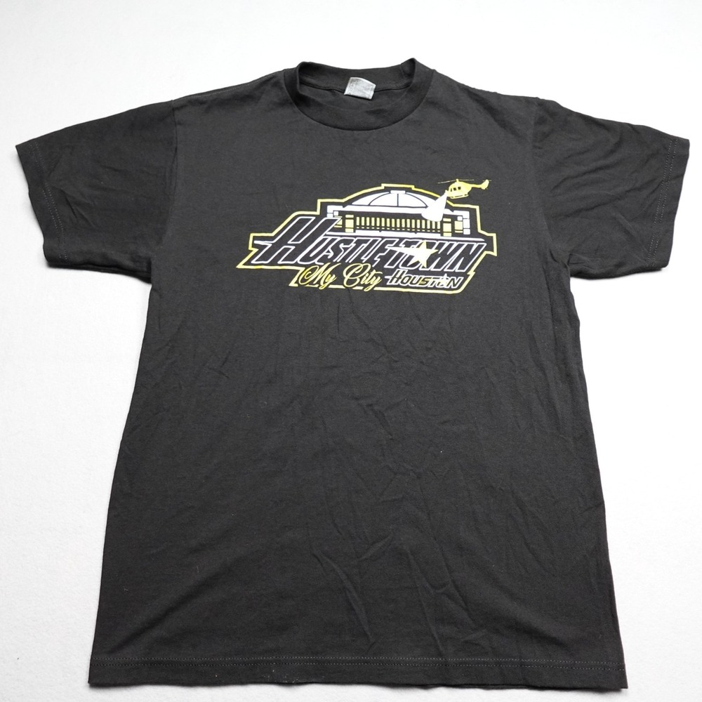 Shaka Wear Hustletown Shirt Men Large Black Houston Astrodome Streetwear Tee